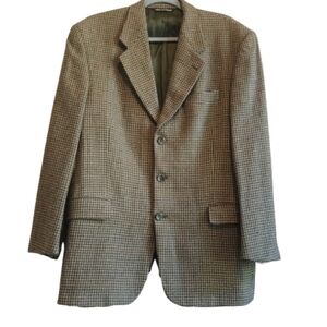 Jack Victor Wool‎ Tweed 3-Button Sport Coat Blazer Made in Canada 46L 46 Long